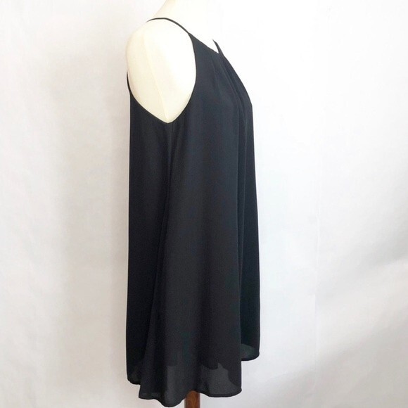TCEC black pleated trapeze swing dress with pockets size medium - Picture 4 of 10
